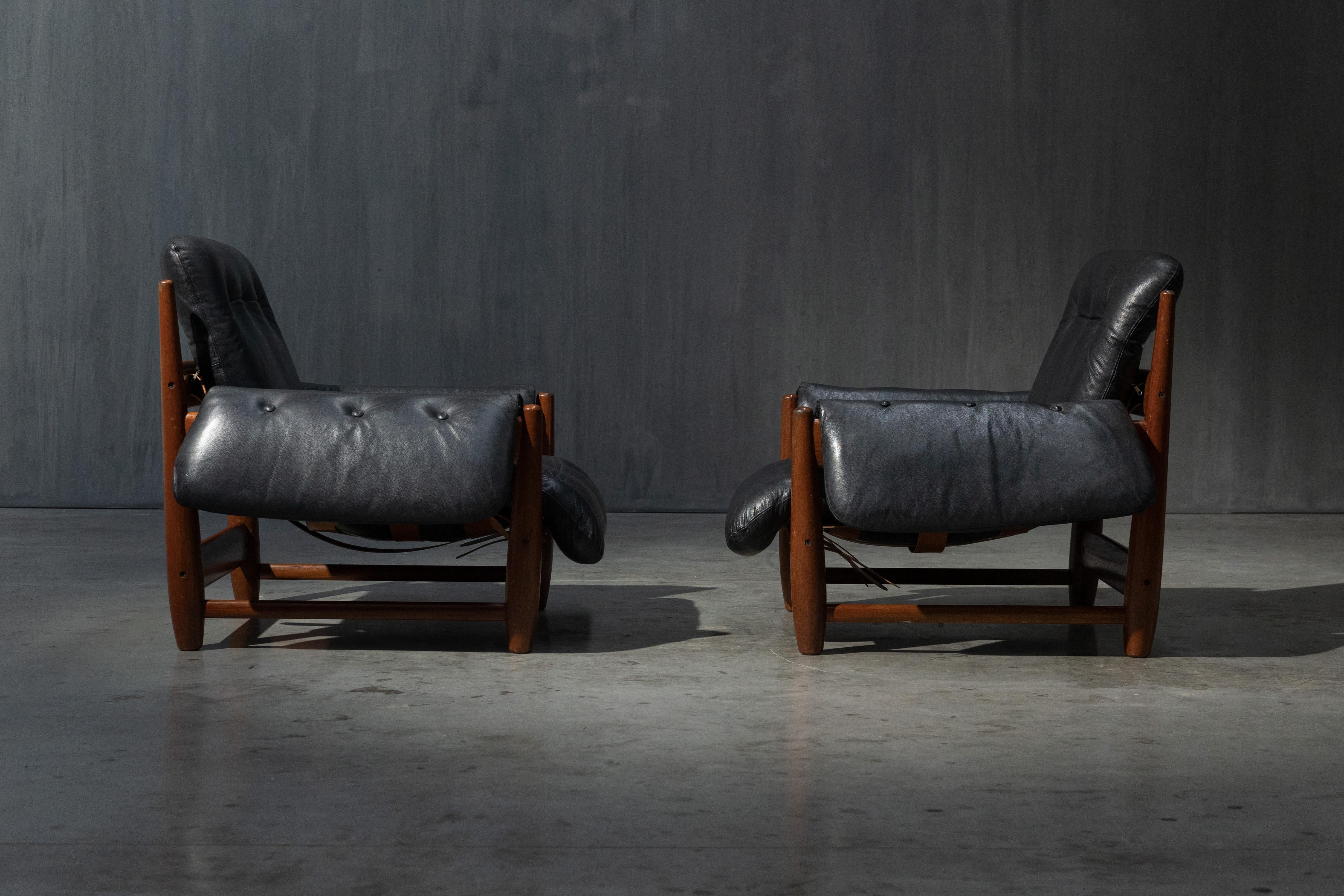 Mid-20th Century 'Mole' Lounge Chairs by Sergio Rodrigues, Brazil, 1950s For Sale
