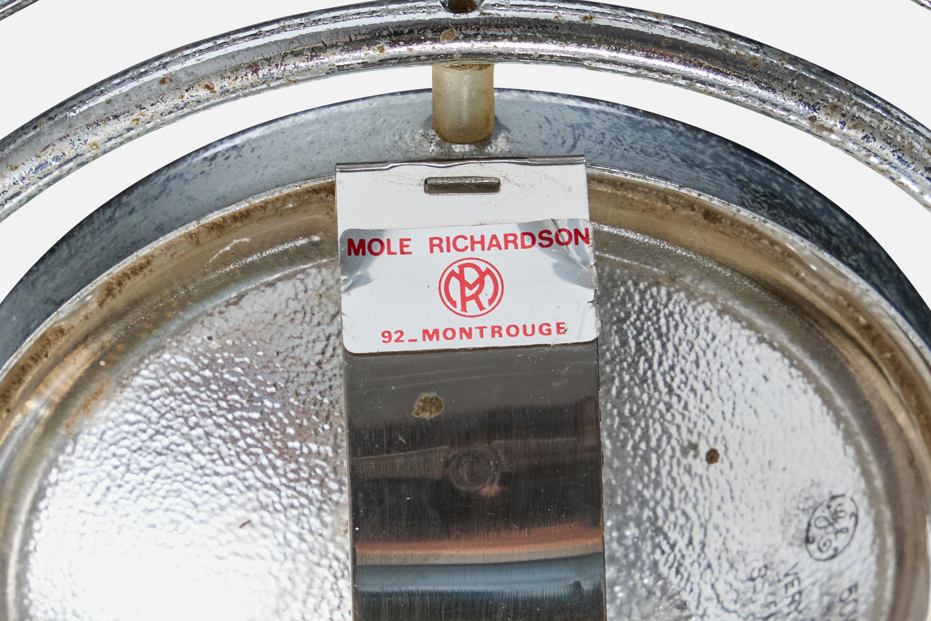 Mole Richardsson, Pendelleuchten, Chrom, Frankreich, 1980er Jahre im Angebot 4