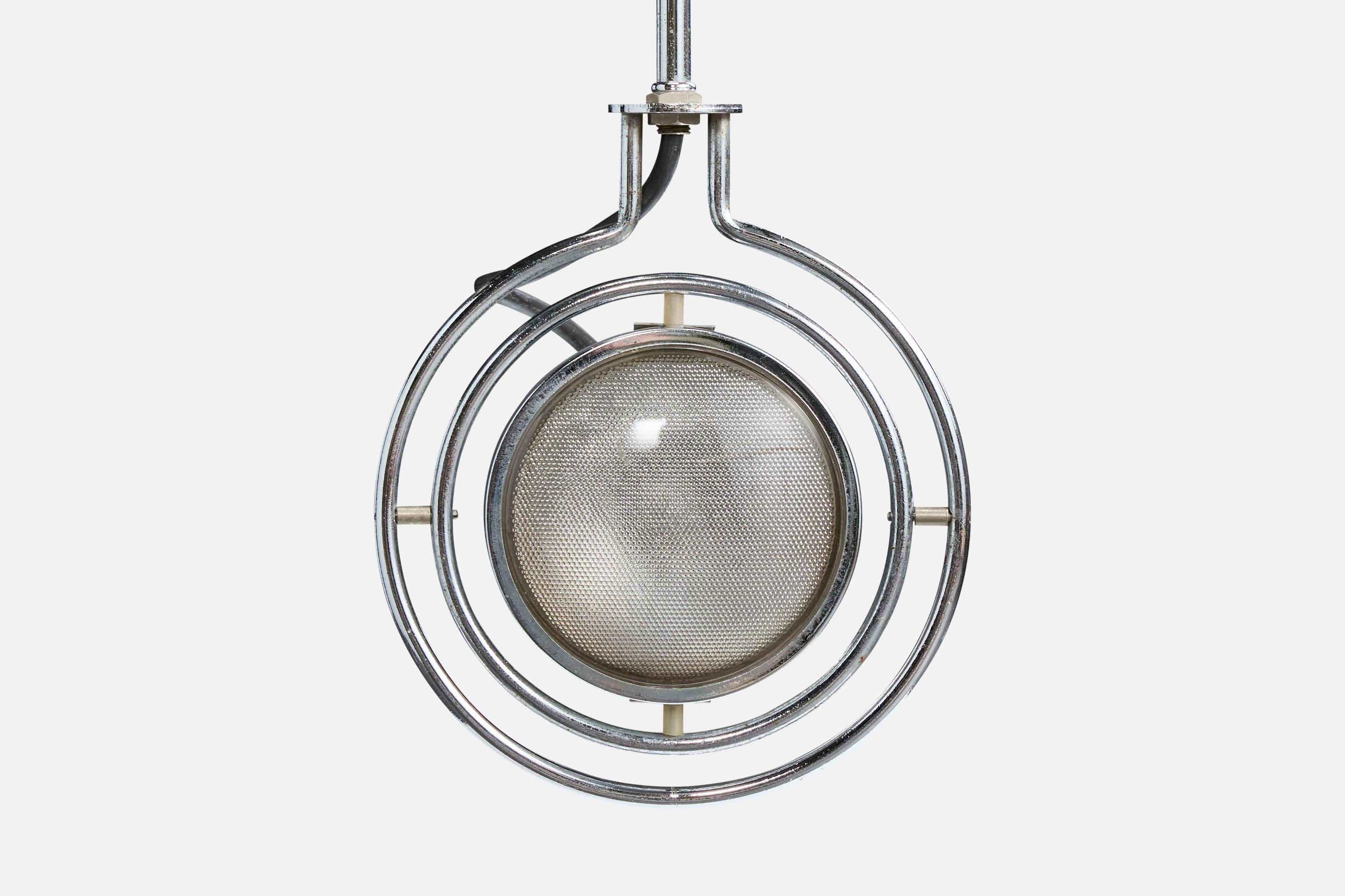 Mole Richardsson, Pendelleuchten, Chrom, Frankreich, 1980er Jahre (Französisch) im Angebot