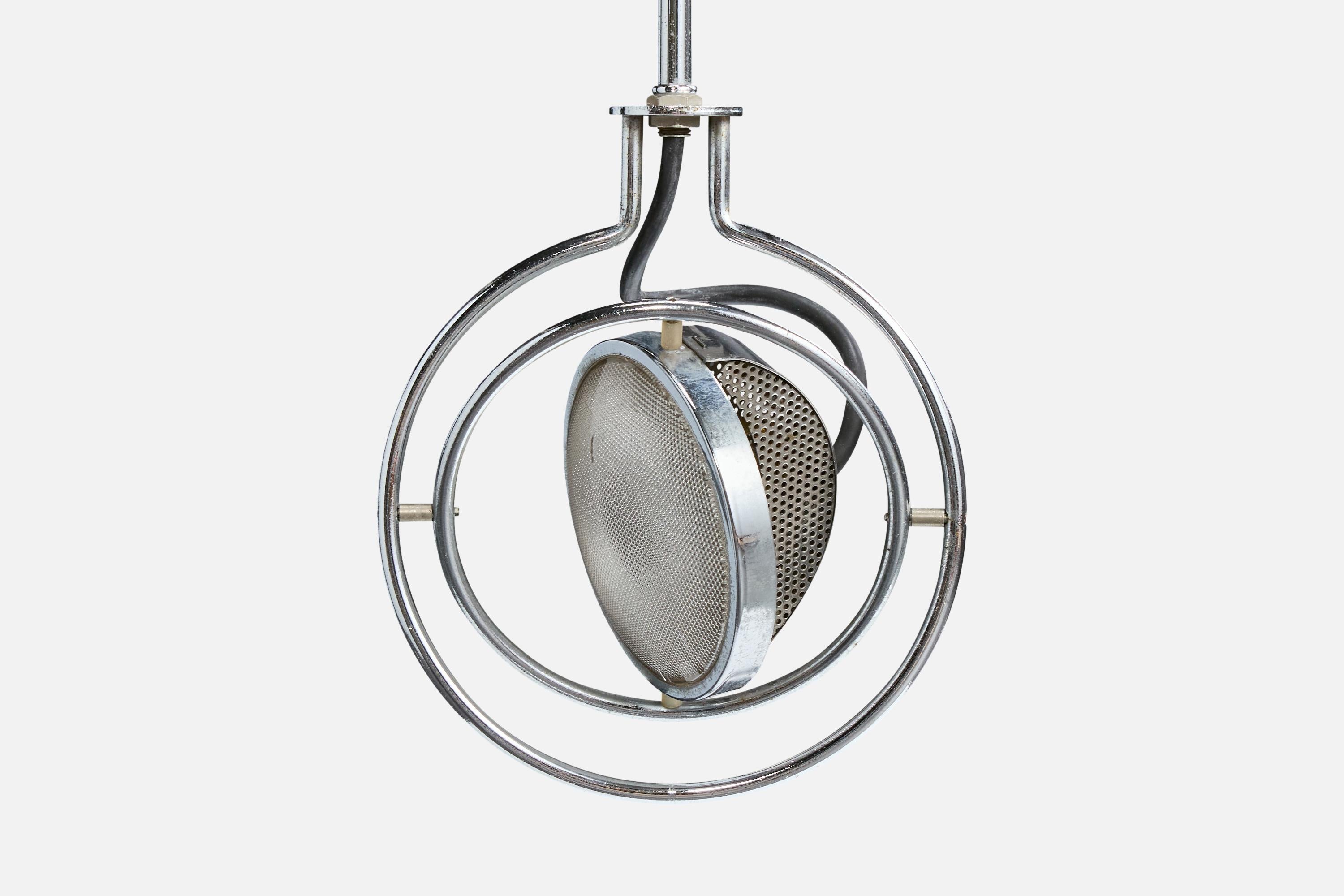 Mole Richardsson, Pendelleuchten, Chrom, Frankreich, 1980er Jahre (Ende des 20. Jahrhunderts) im Angebot