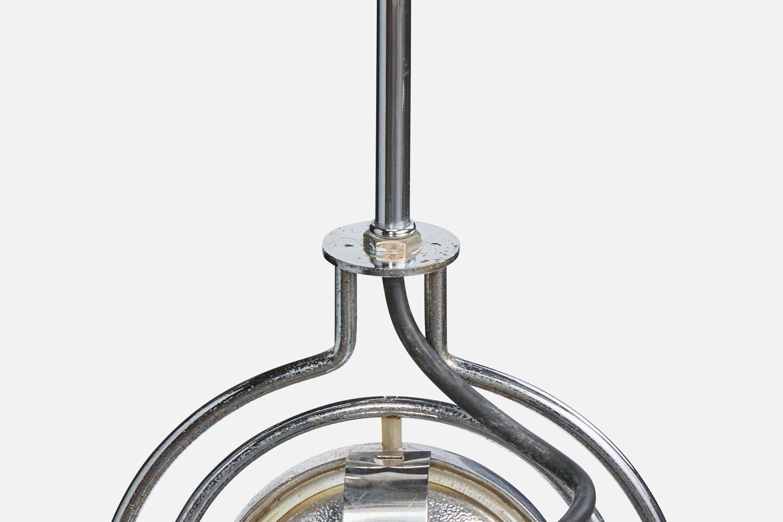 Mole Richardsson, Pendelleuchten, Chrom, Frankreich, 1980er Jahre im Angebot 2