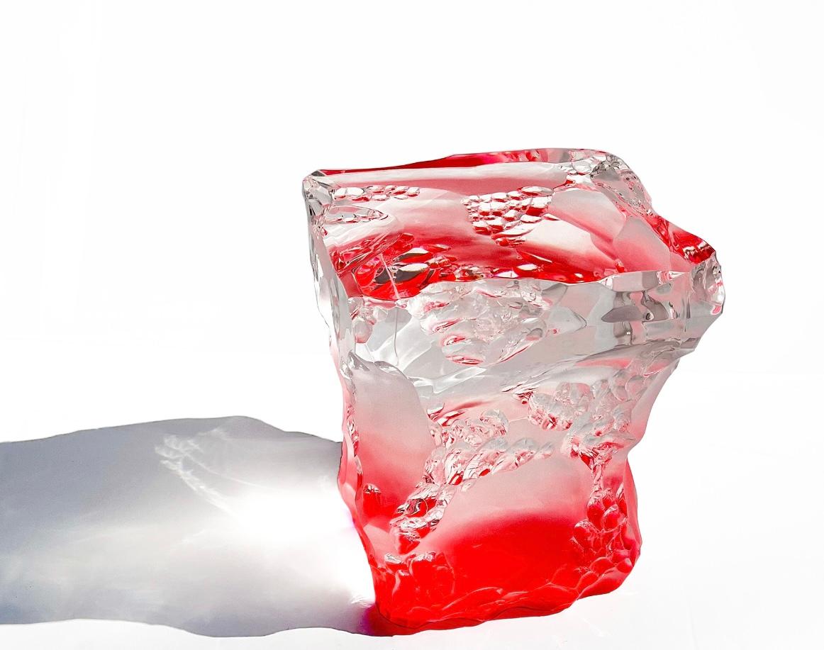 Contemporary 21st Century Sculptural Plexiglass Pink Coffee Table 