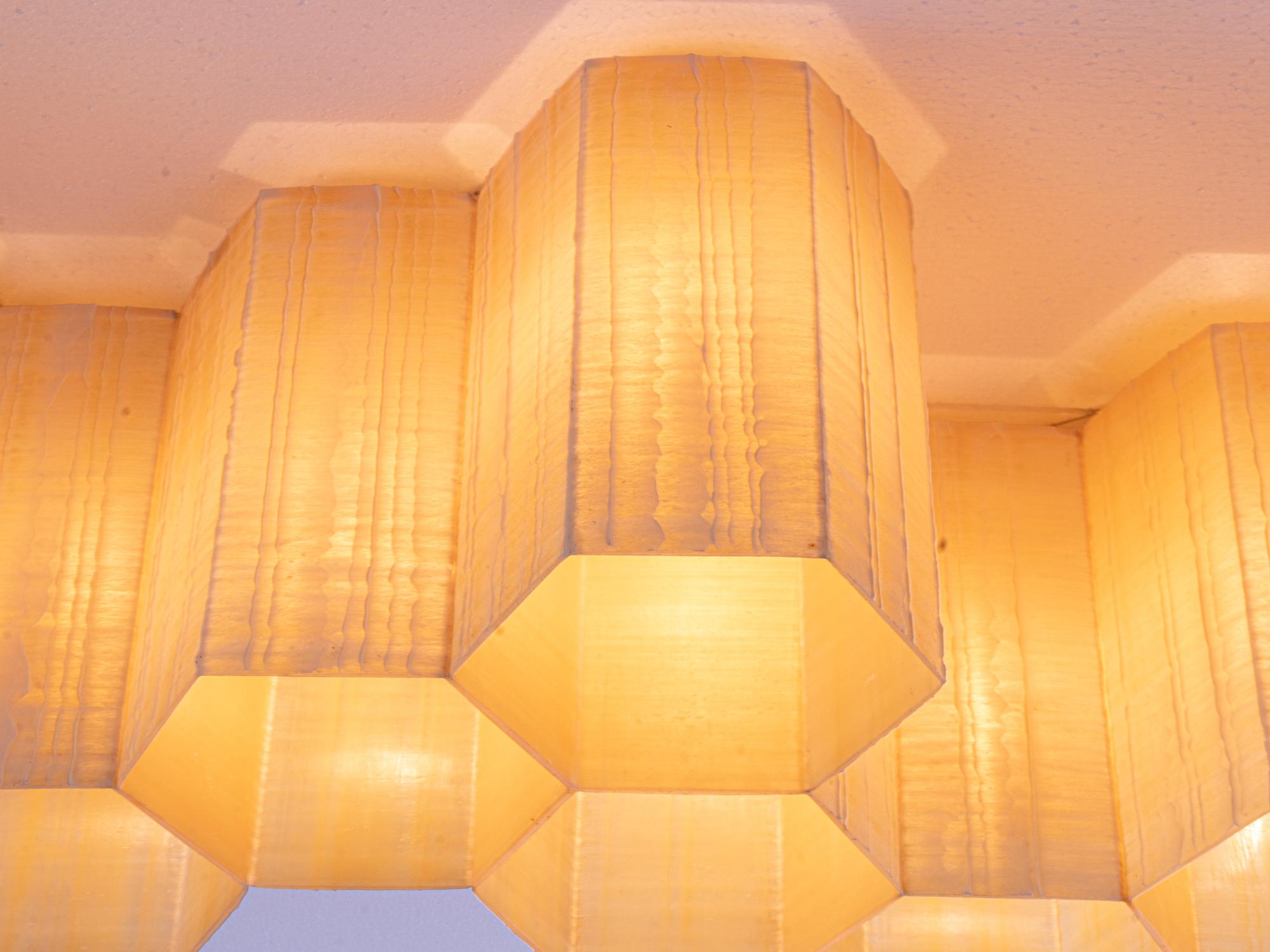 honeycomb flush mount light