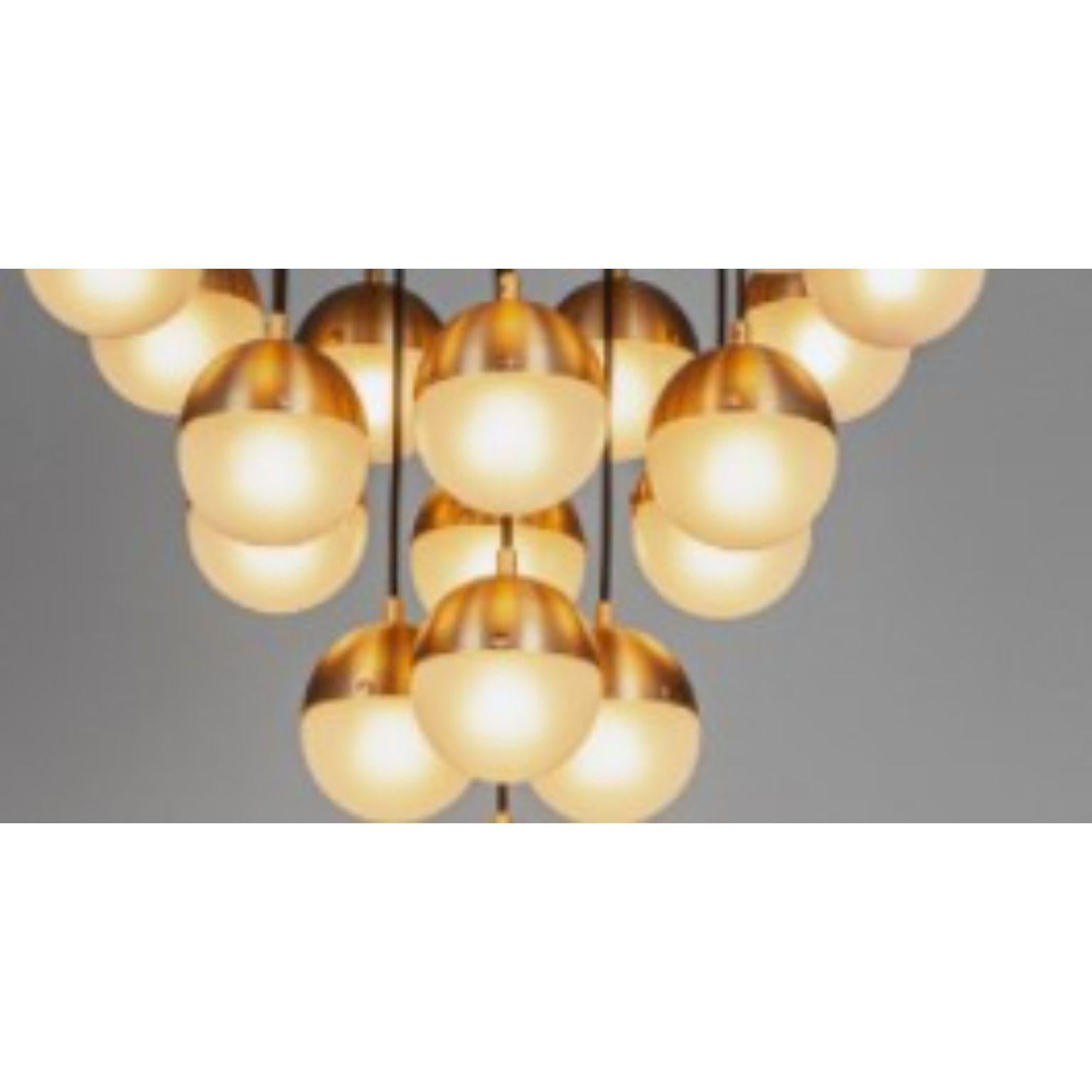 Polish Molecule Cluster 19 Chandelier by Schwung For Sale