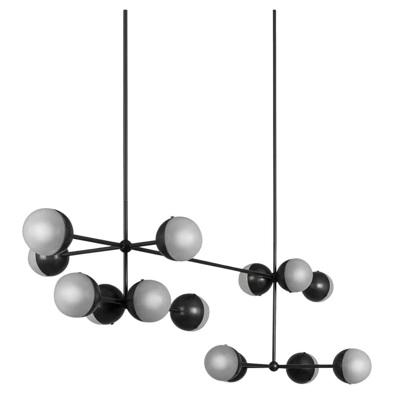 Molecule Linear Chandelier by Schwung For Sale