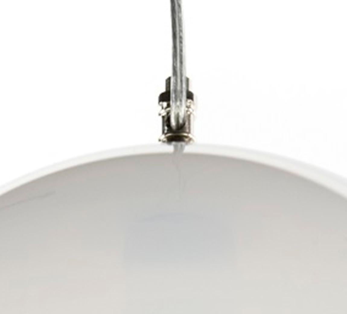 XXIe siècle et contemporain Lampe à suspension Molecule double, contemporaine en verre fait à la main, opalin et bleu en vente