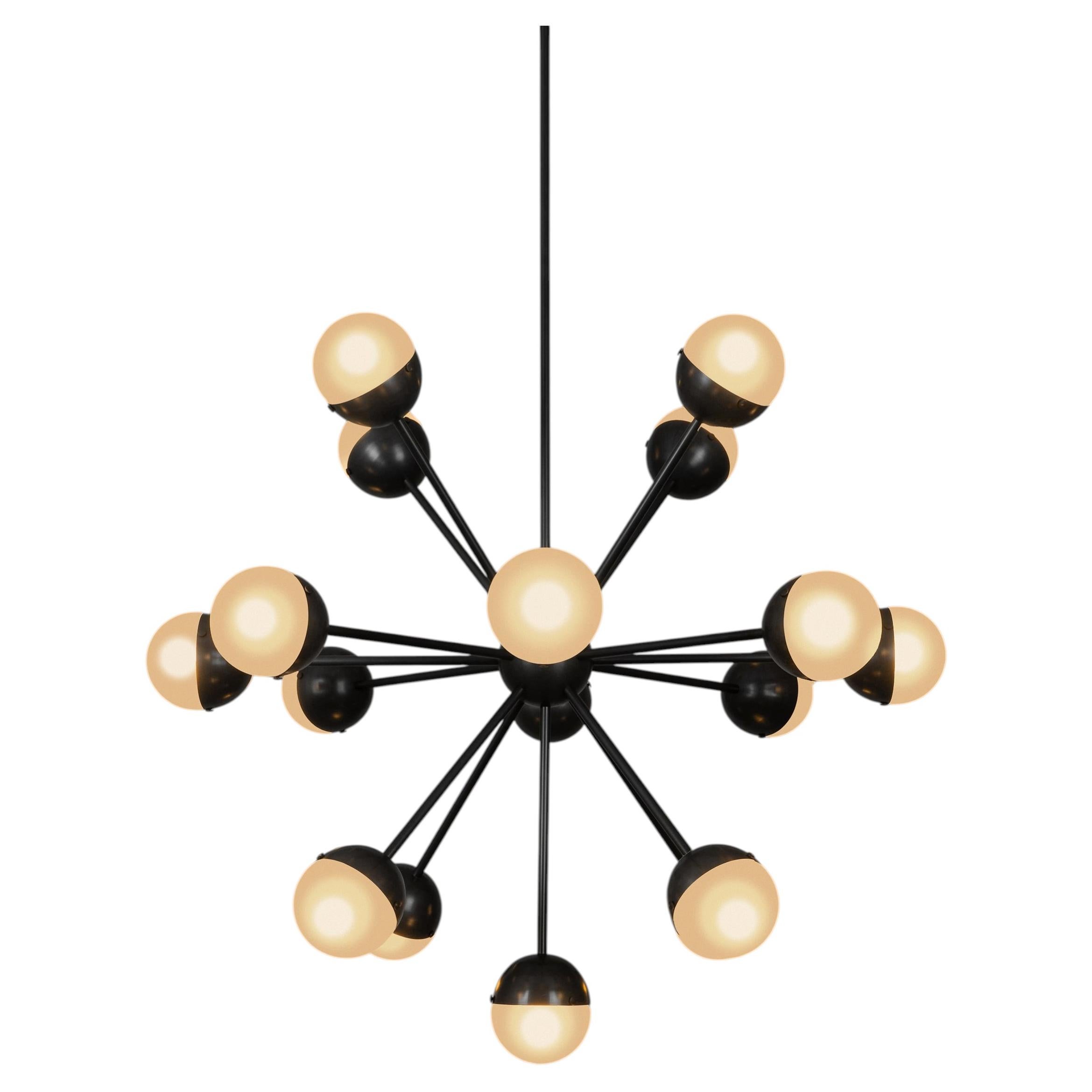 Molecule Spark Round 17 Chandelier by Schwung For Sale