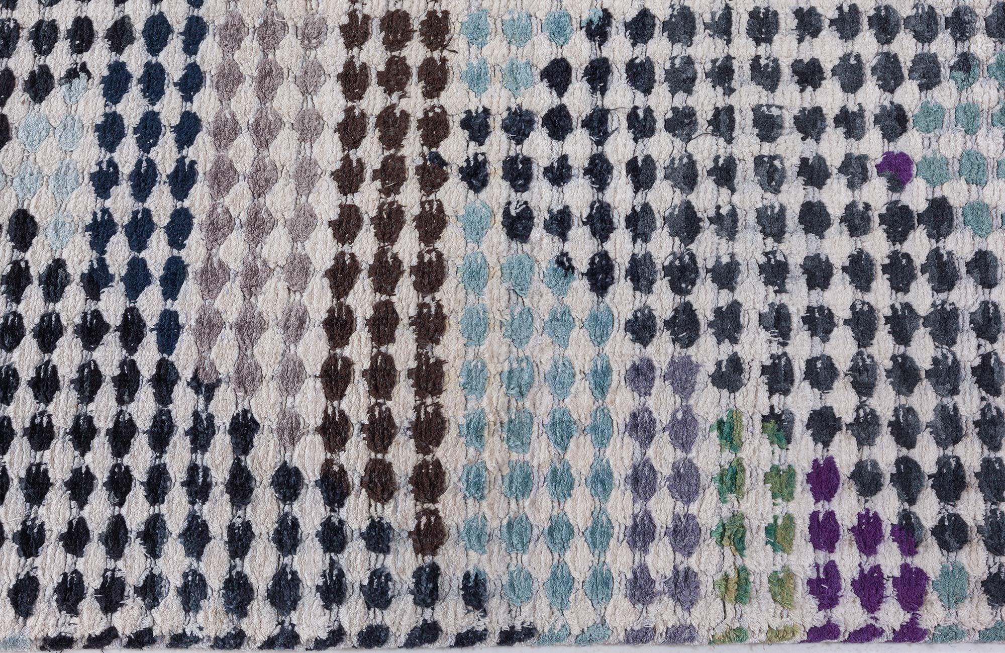Moderno Tappeto Moleskin Modern in lana e seta di Doris Leslie Blau in vendita