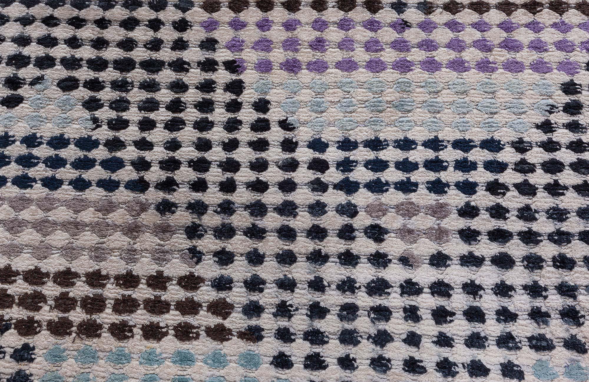 Annodato a mano Tappeto Moleskin Modern in lana e seta di Doris Leslie Blau in vendita
