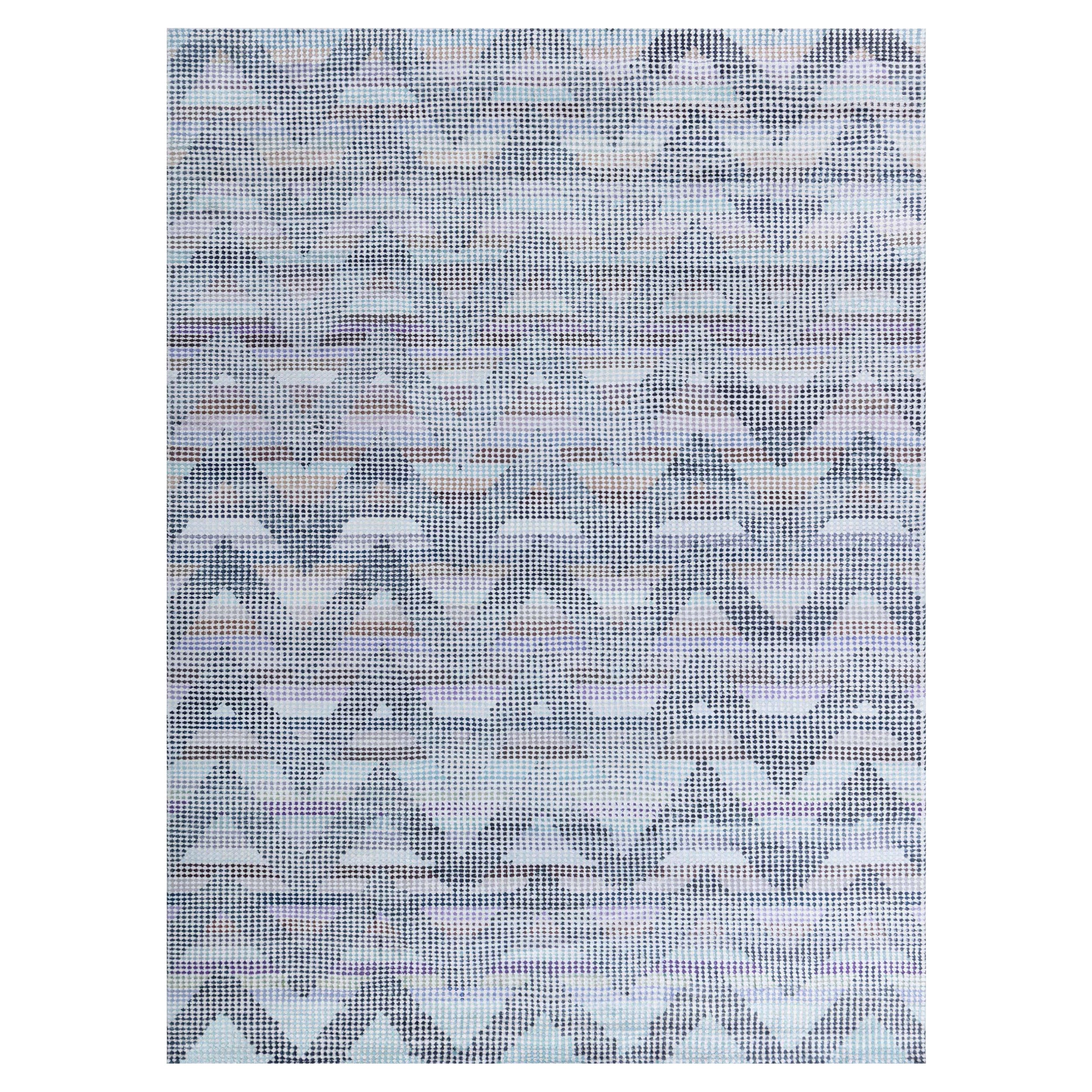 Moleskin Modern Wool and Silk Rug by Doris Leslie Blau For Sale