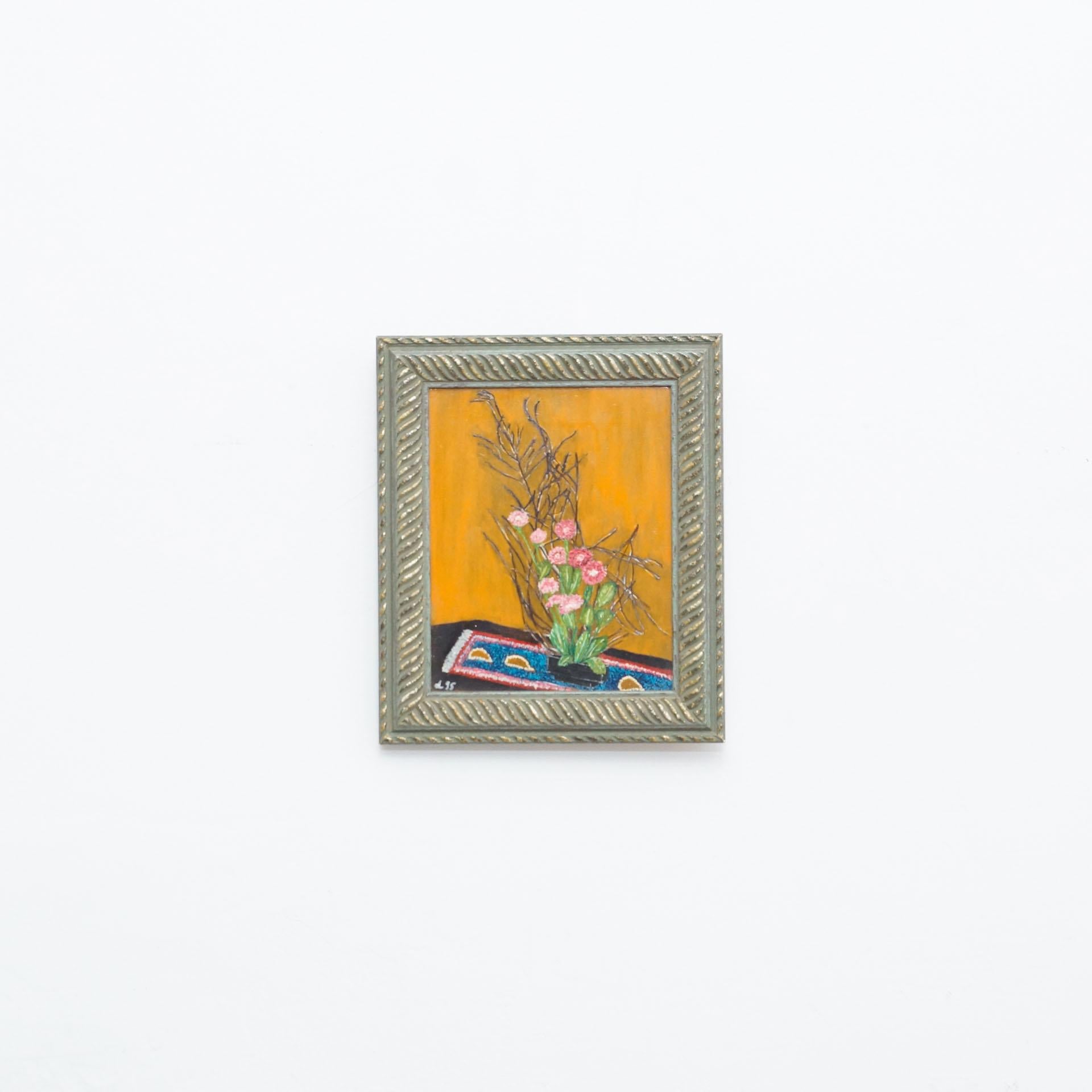 Pintura fauvista del artista español Molgra, hacia 1995.

En su estado original, con pequeños desgastes propios de la edad y el uso, conserva una hermosa pátina.

Materiales:
Pintura al óleo
Lienzo
Madera

Dimensiones:
P 3,5 cm x An 33,5