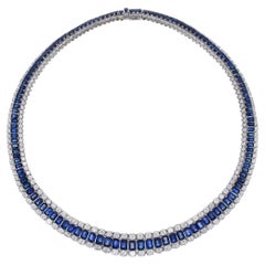 MOLINA Halskette mit Saphiren und Diamanten