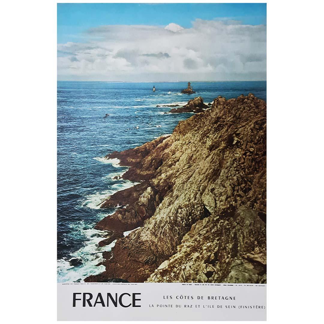 A very beautiful original poster realized for the Ministry of Public Works, Transport and Tourism more precisely by the general direction of tourism to promote the tourist attractions of various regions of France.

This poster, which features a