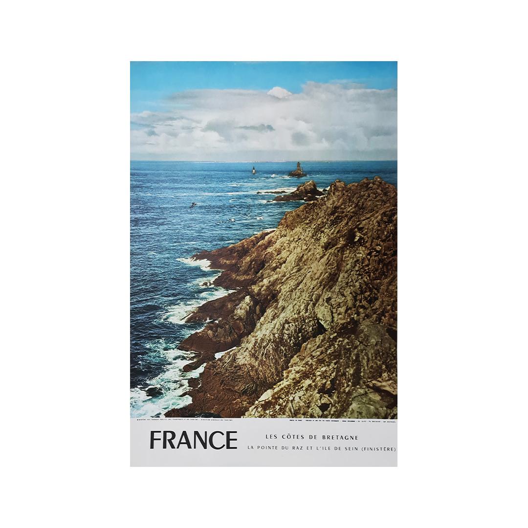 1958 Original travel poster - France - Les Côtes de Bretagne - Print by Molinard