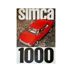 Molinard - Simca 1000 Original Poster from the 60s Vintage Car