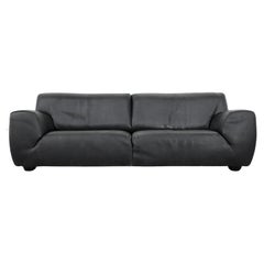 Molinari „Fat Boy“ Schwarzes Leder-Sofa