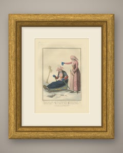Molkwerum Sledge on the Ice, Frisian Costume Print, 1811