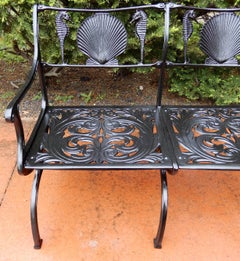 Molla Bench Shell and Sea Horse Design