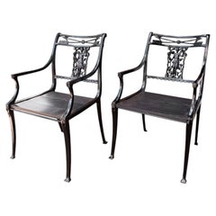 Molla Diana The Huntress Powder Coated Iron Chairs — A Pair