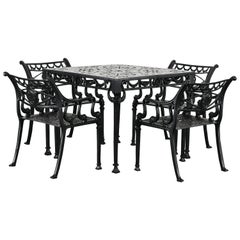Molla Five-Piece Dolphin Patio Set, 1980s