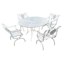 Antique Molla premium aluminum outdoor patio furniture, seahorse and seashell motif