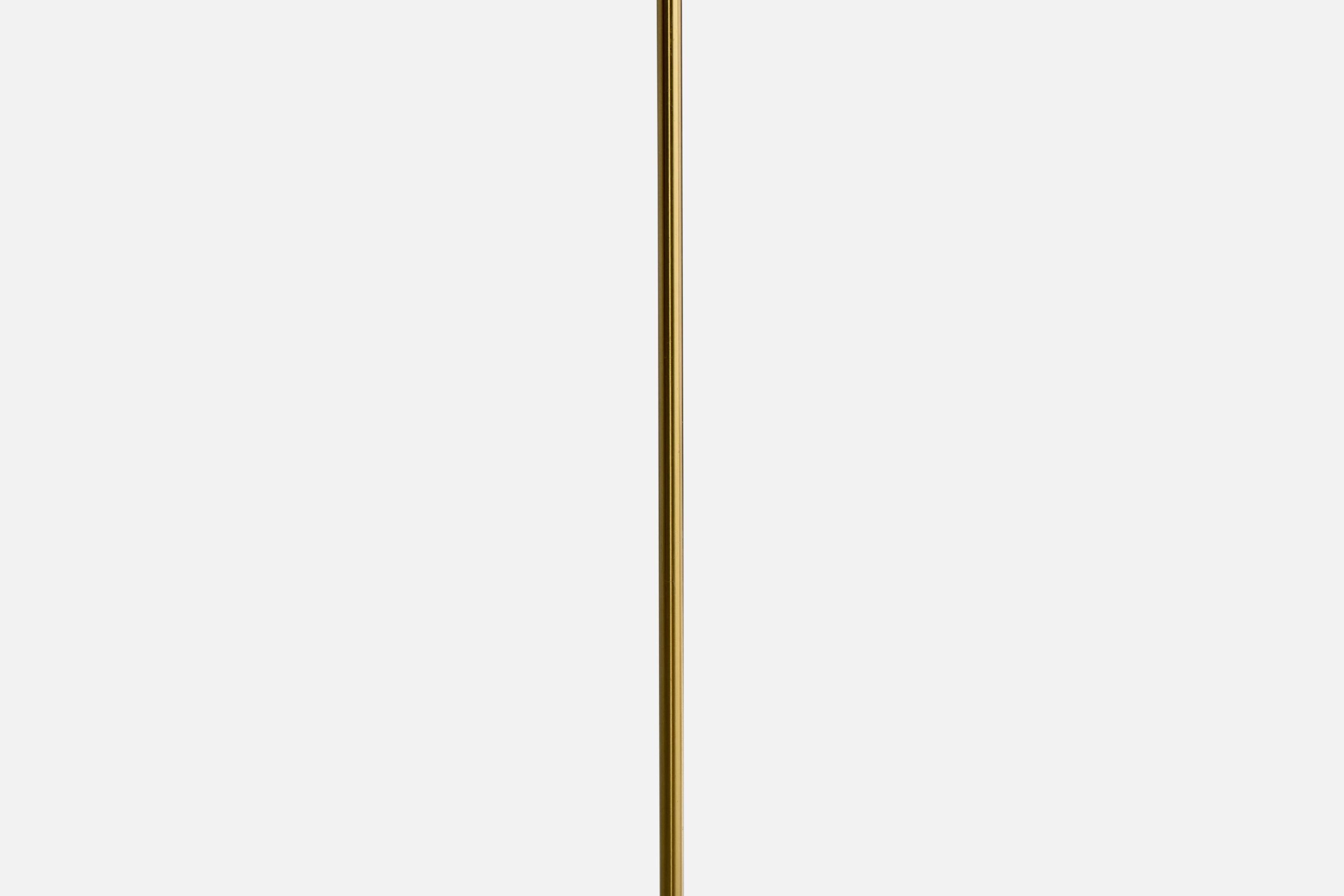 Suédois Möller Armaturer Eskilstuna, lampadaire, laiton, Fabrice, Suède, années 1950