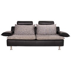 Möller Design Tayo Leather Sofa Black Two-Seat Couch