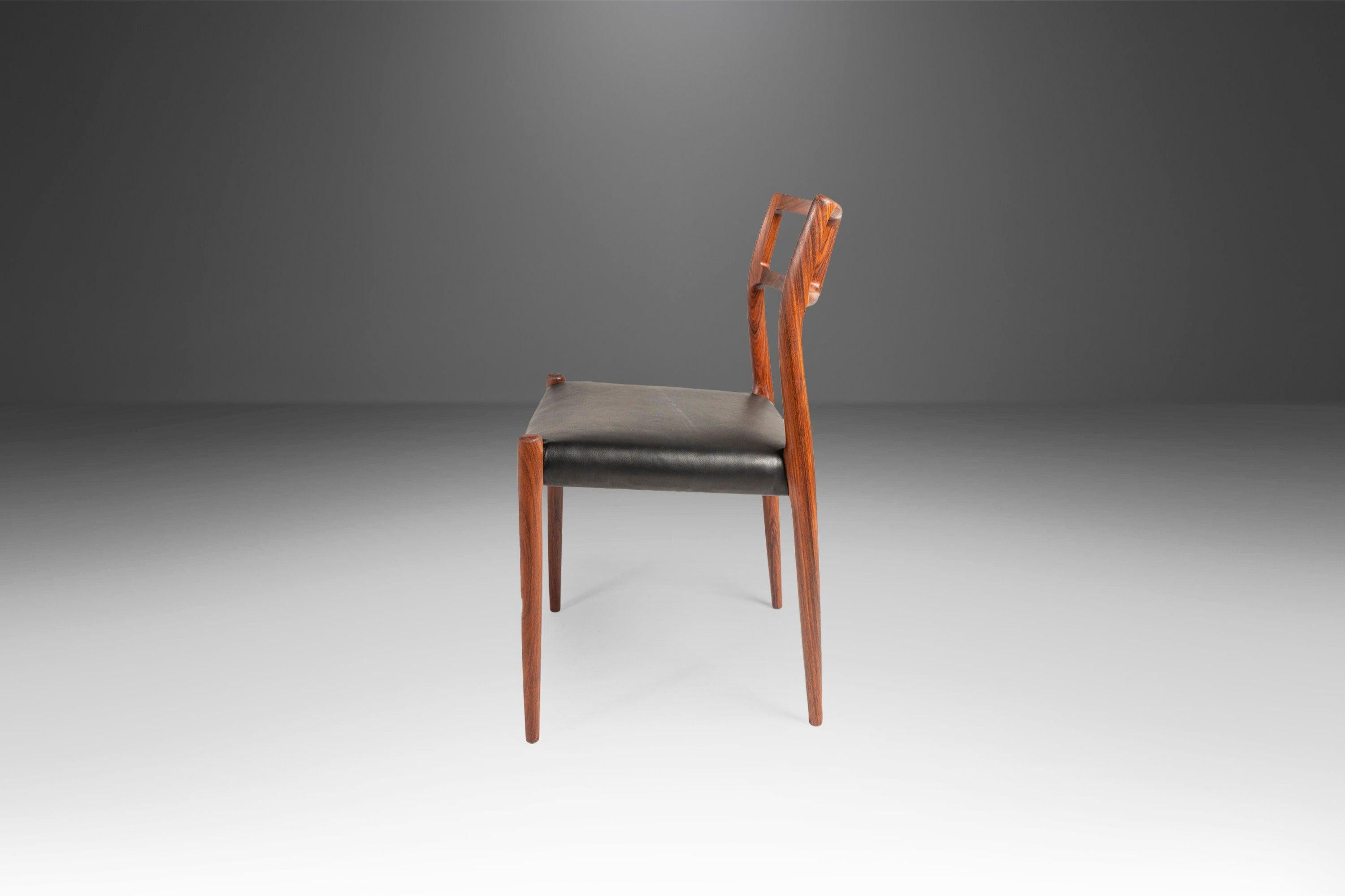 Danish Model 79 Side Chair in Rosewood by Niels Otto Møller for J.L. Møller, Denmark