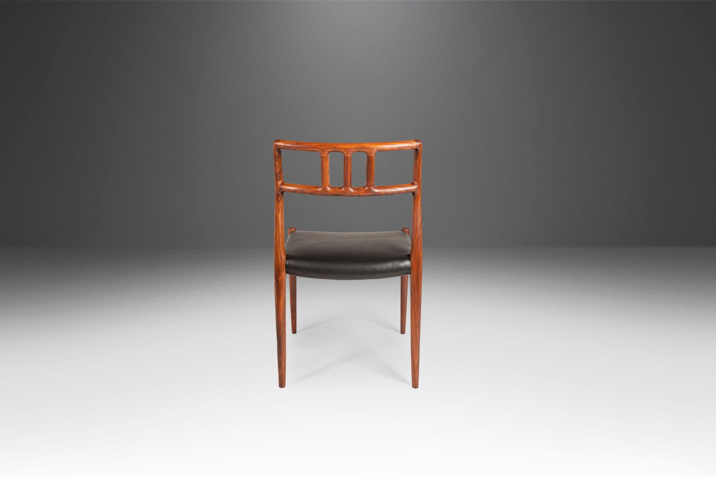 Mid-20th Century Model 79 Side Chair in Rosewood by Niels Otto Møller for J.L. Møller, Denmark