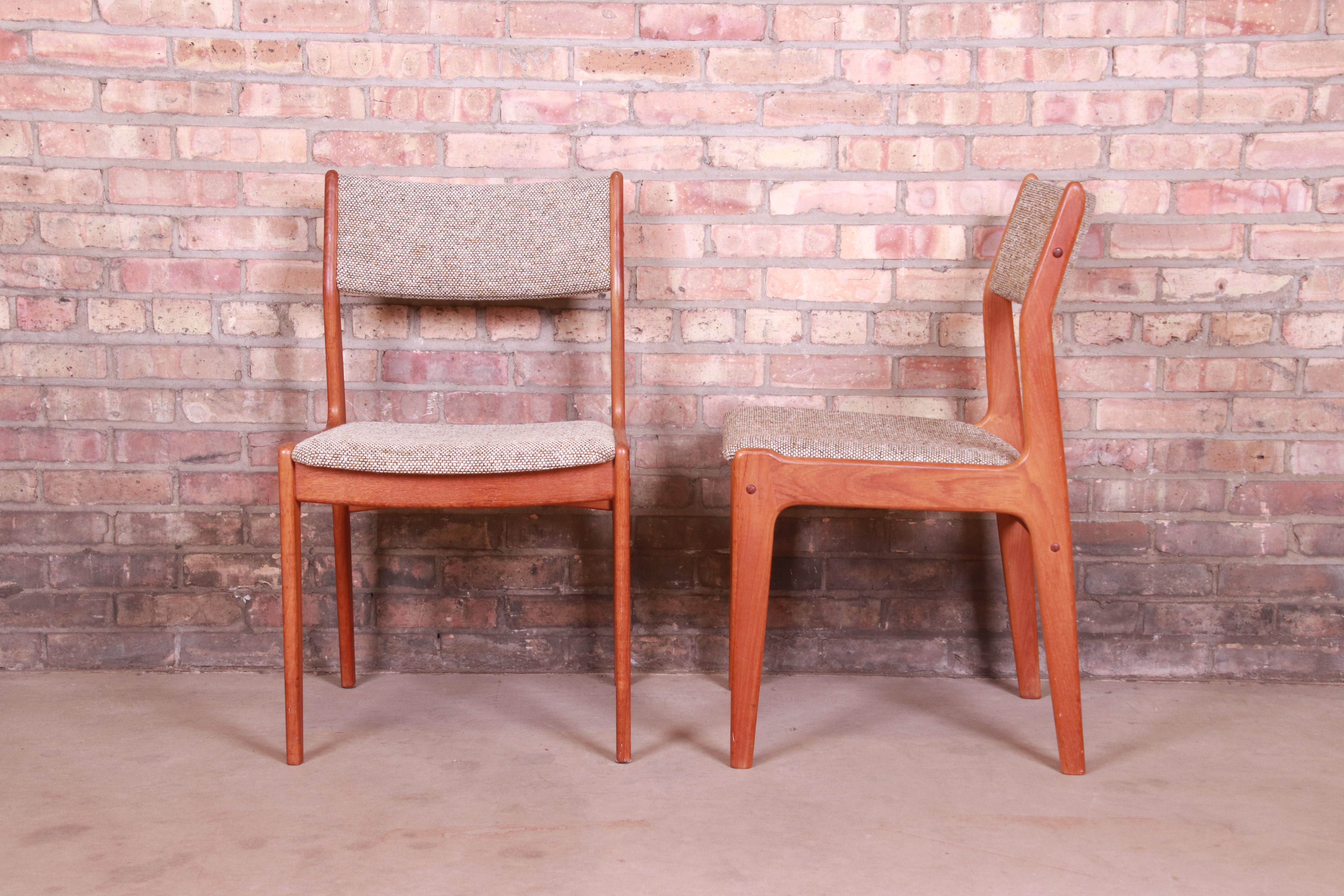 Upholstery Moller Style Danish Modern Teak Dining Chairs, Set of Six