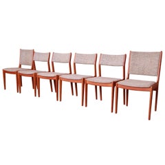 Vintage Moller Style Danish Modern Teak Dining Chairs, Set of Six