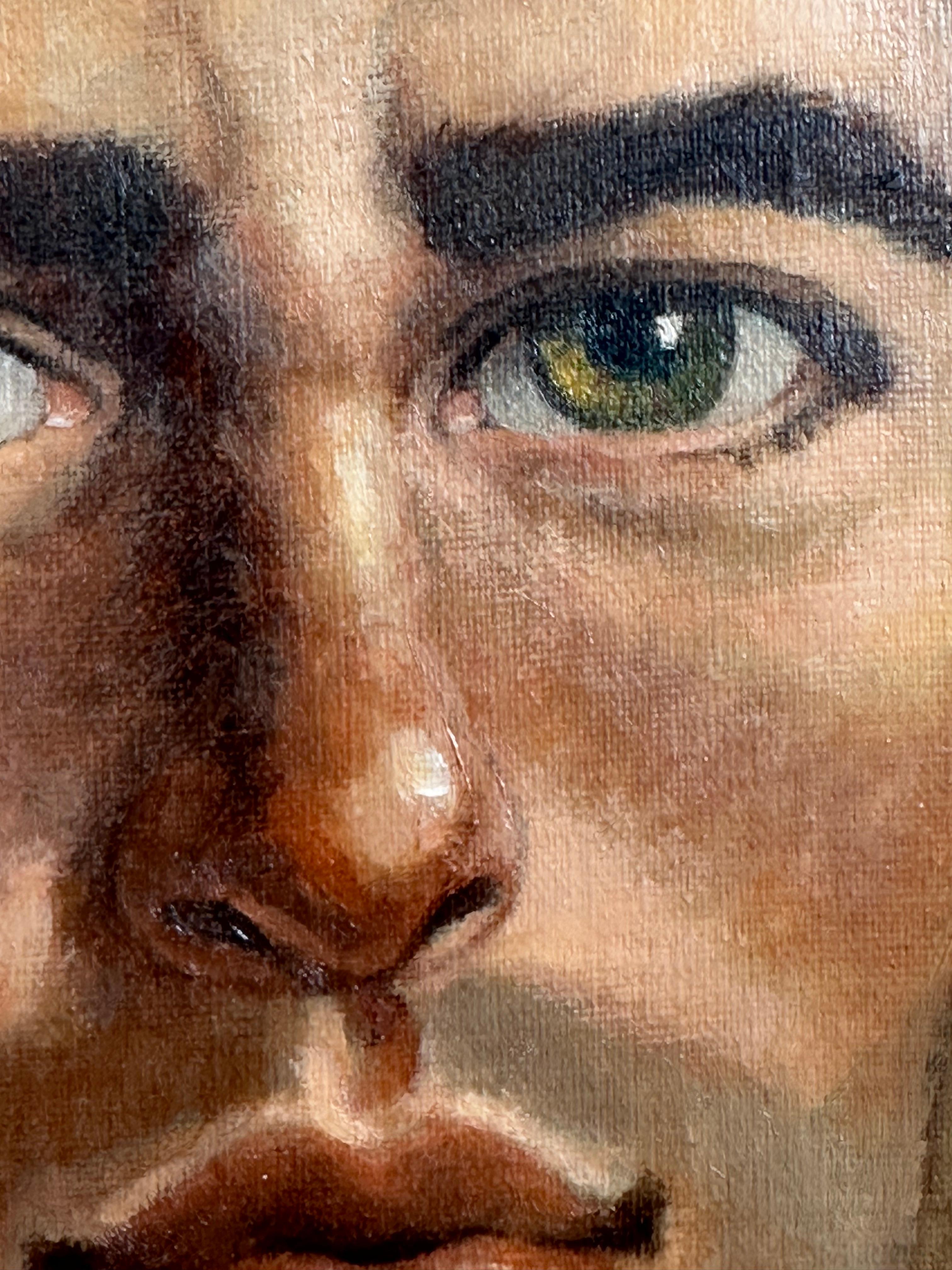 New Men XXXXIX (ritratto maschile) - Painting di Mollie Erkenbrack