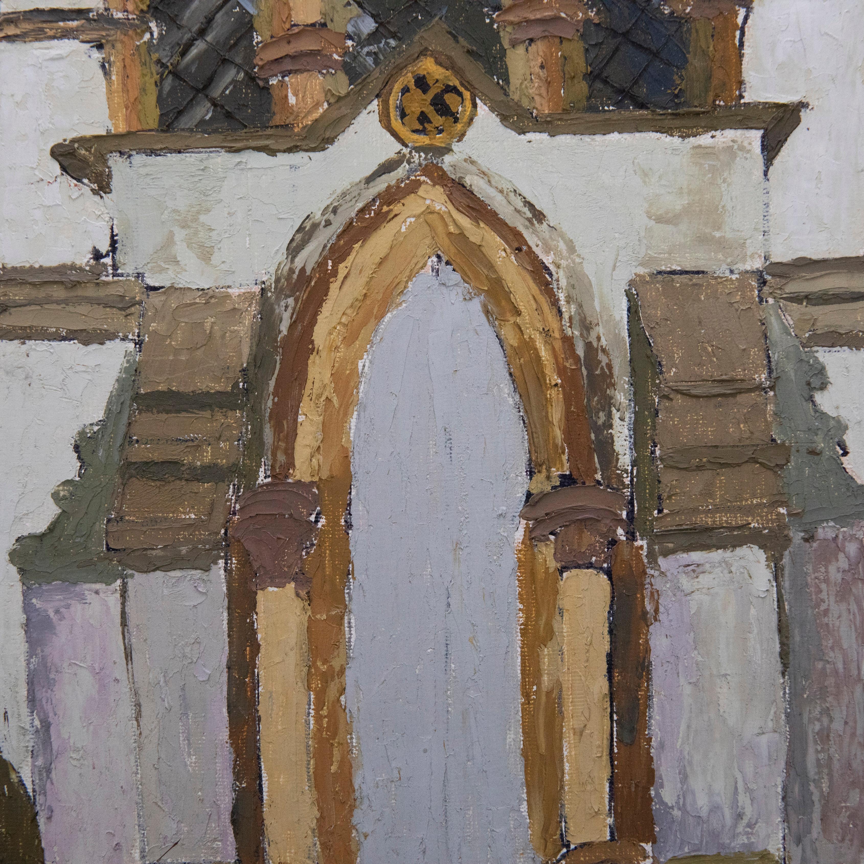 Molly Bullock (b.1917) - Mid 20th Century Oil, The Catholic Church, Moditonham For Sale 1