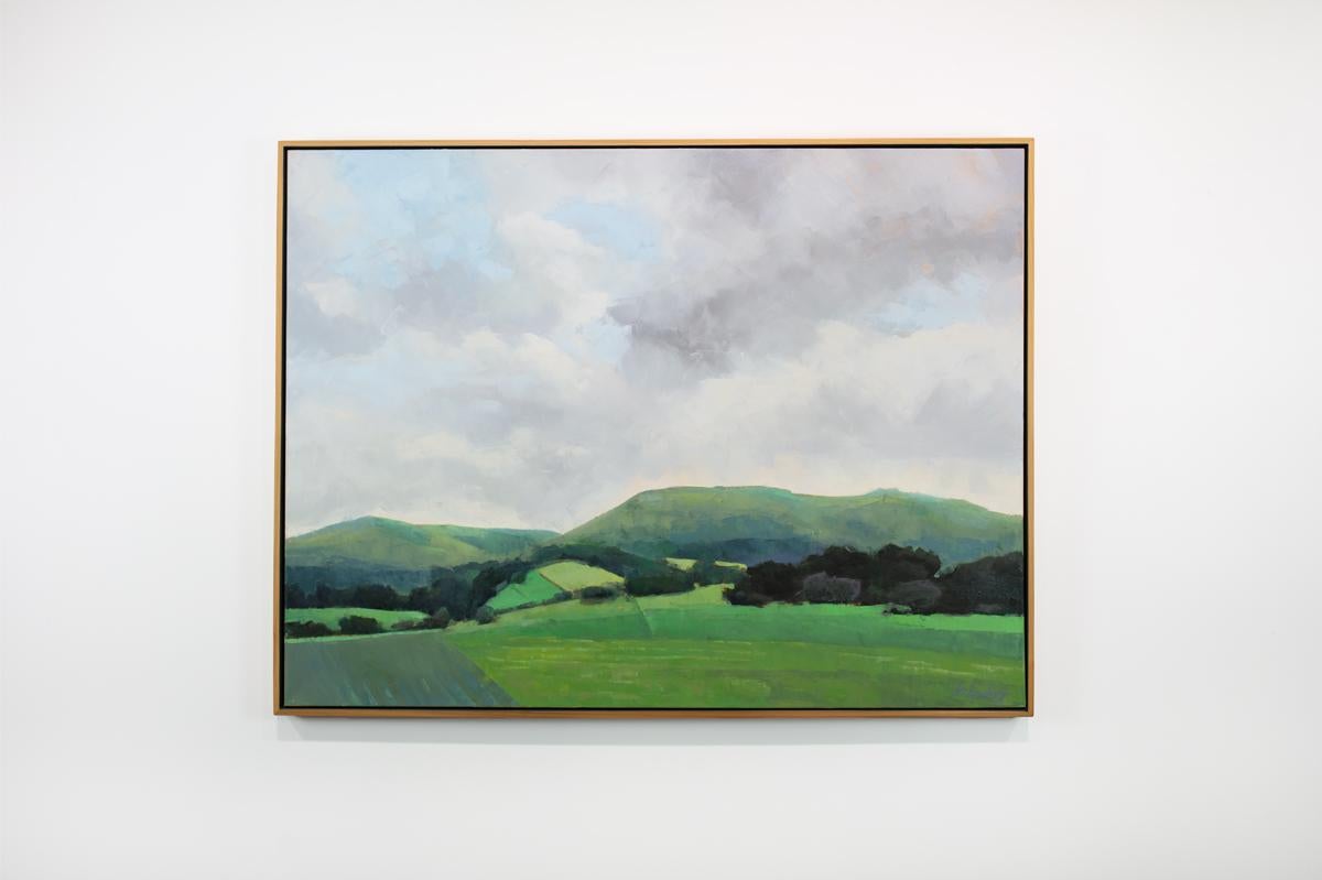 Landscape Painting Molly Doe Wensberg - "Peinture à l'huile d'un paysage "en saison