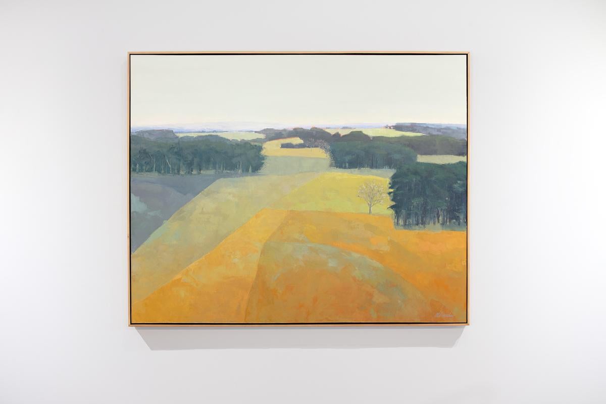 „Quinacridone Glow“ Landschaft, Ölgemälde