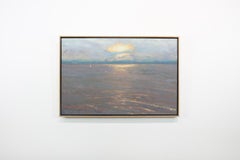 „Sonnenuntergang Segel“ Küstenlandschaft Gemälde