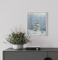 "Winter Solo" Impressionistic Winter Landscape Painting