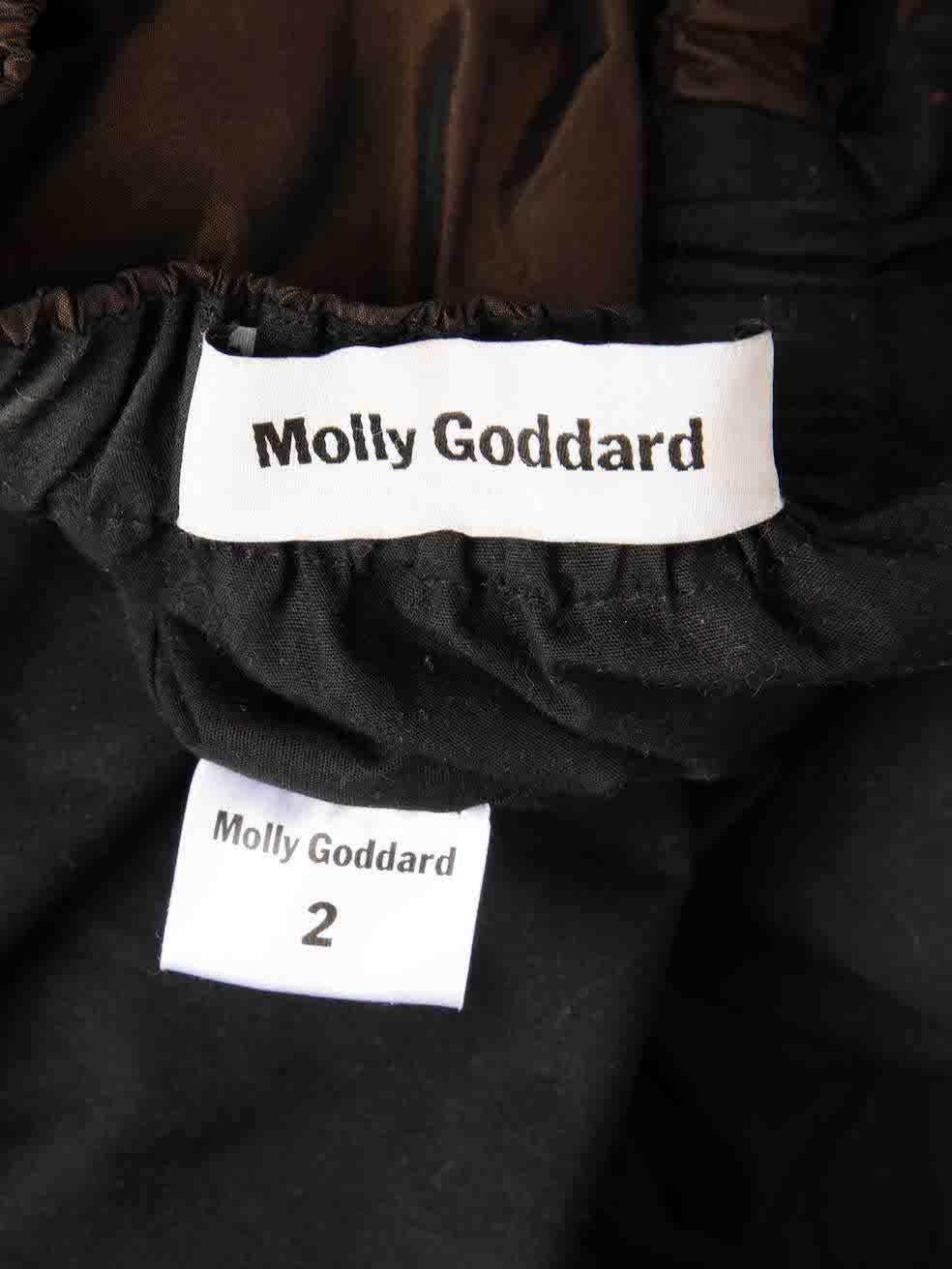 Molly Goddard Brown Off the Shoulder Minikleid Größe XS im Angebot 3