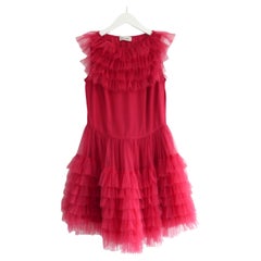 Molly Goddard Red Tulle Dress Fall 2020