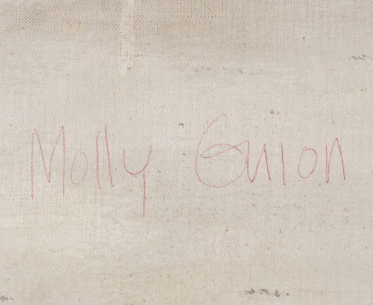 Porträt einer Frau (Grau), Figurative Painting, von Molly Guion