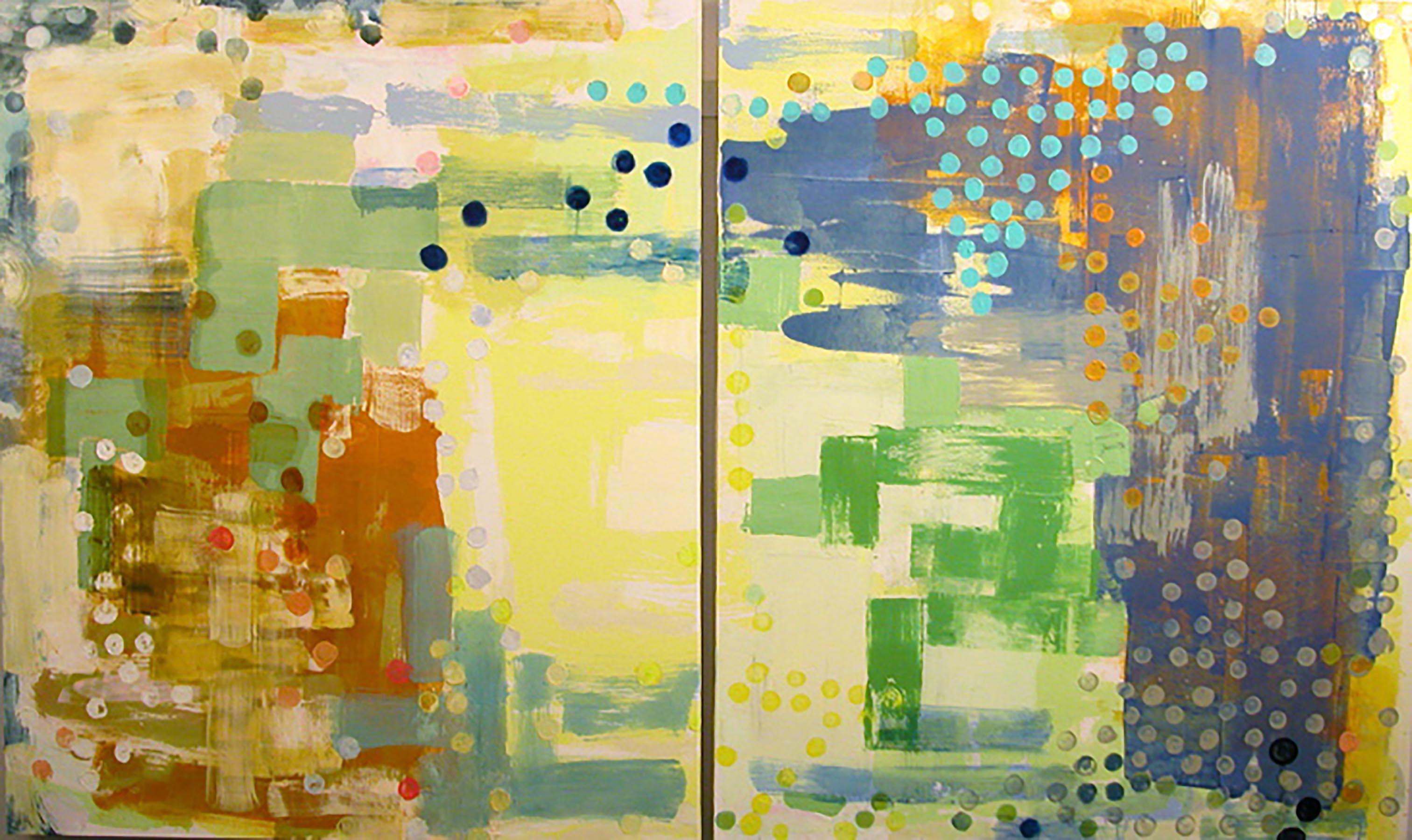 Molly Herman Abstract Painting - India Street Landing