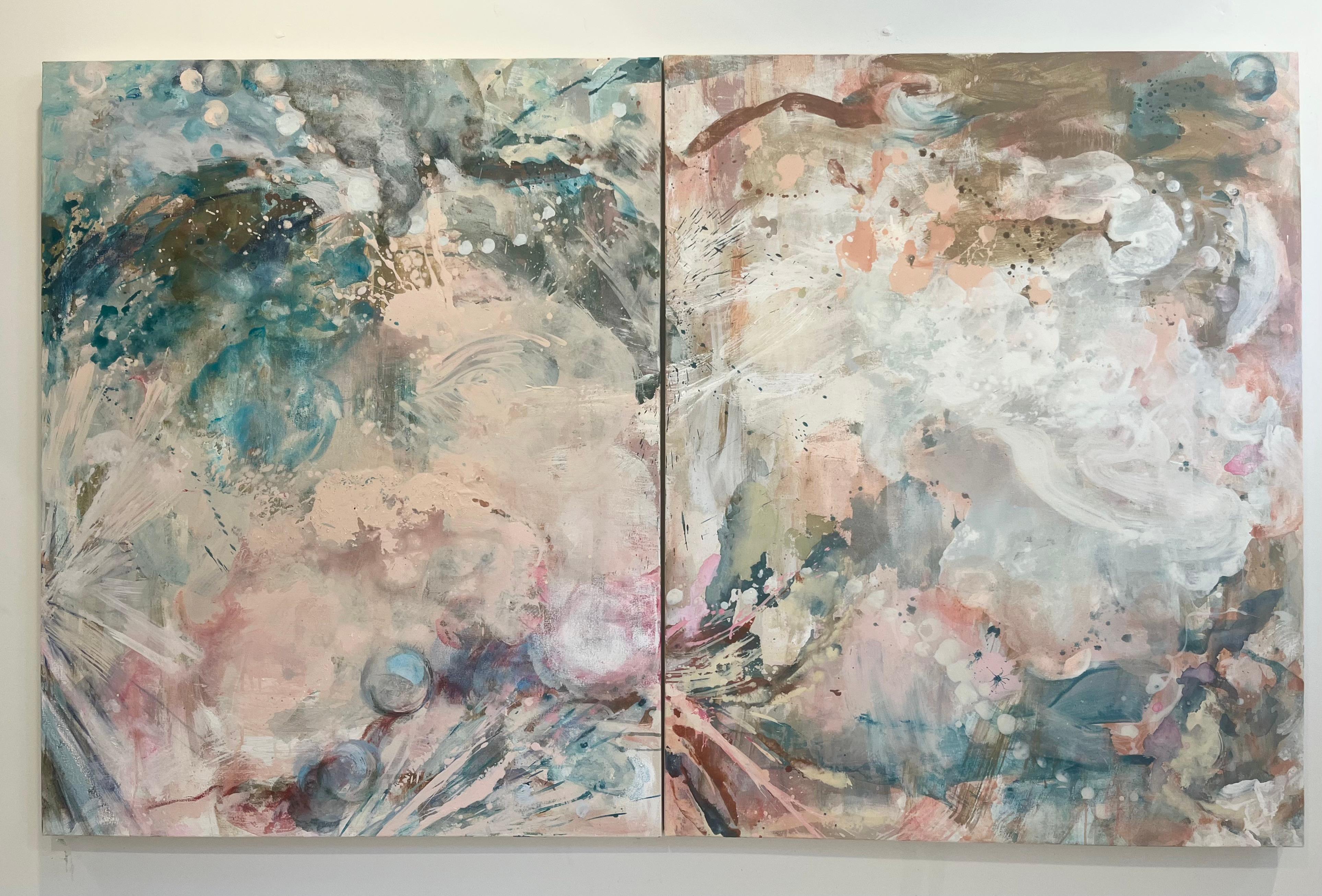 Palingenesia - Cool - Contemporary Painting by Molly Herman