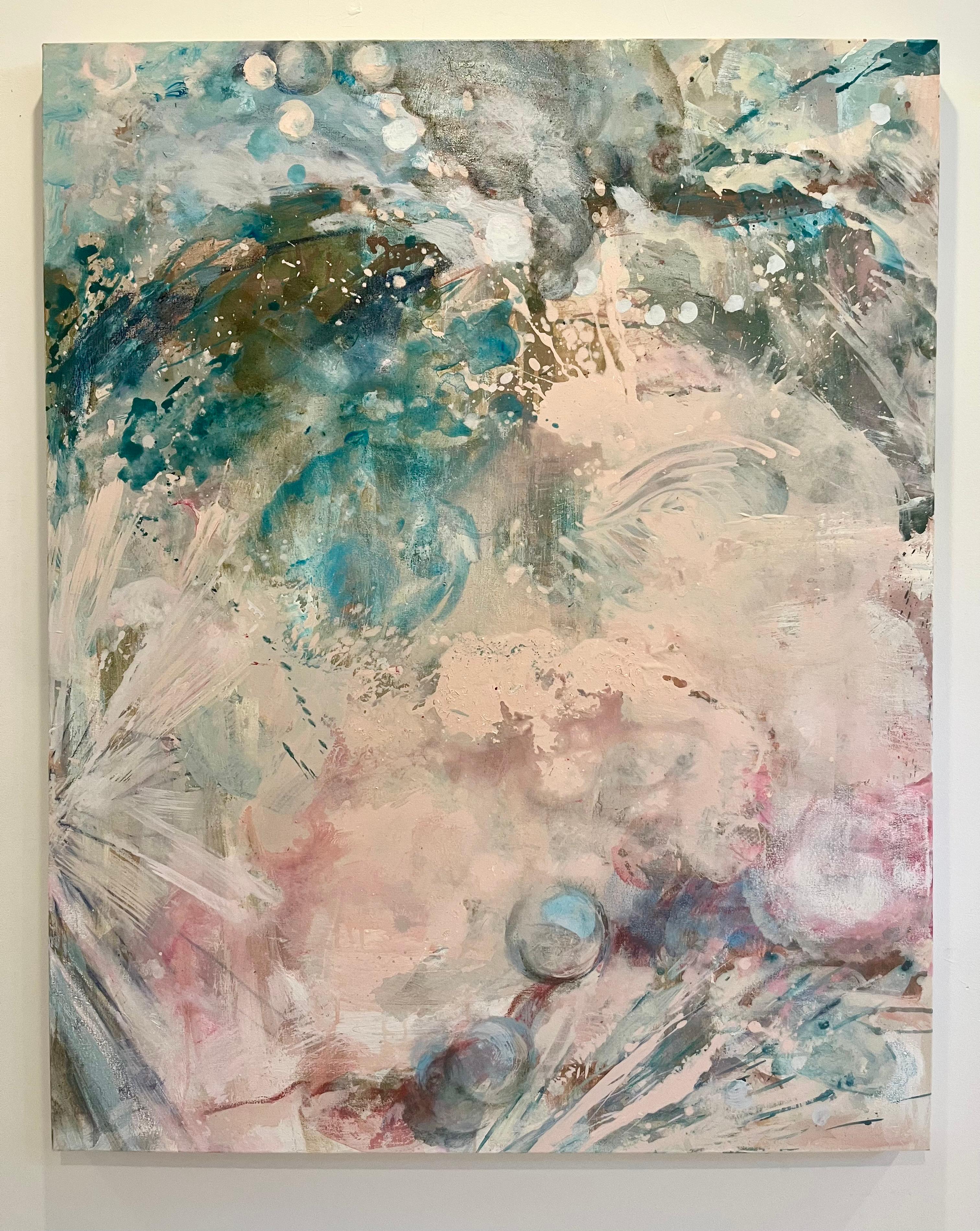 Molly Herman Abstract Painting - Palingenesia - Cool