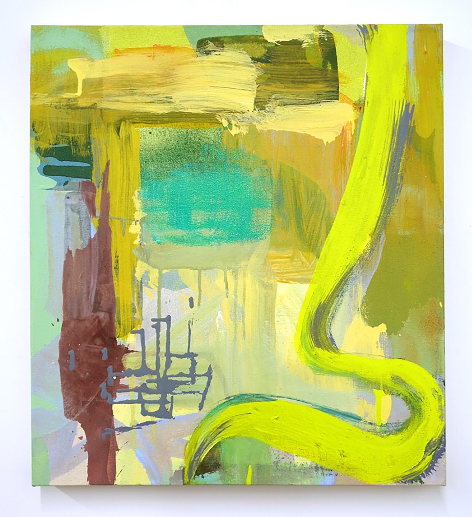 Molly Herman Abstract Painting - Sonal Yellow