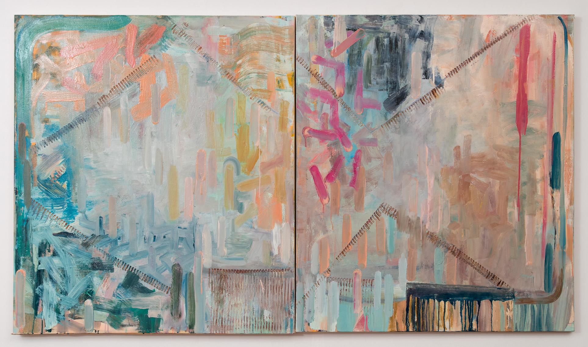 Molly Herman Abstract Painting - Sylvia's Saga