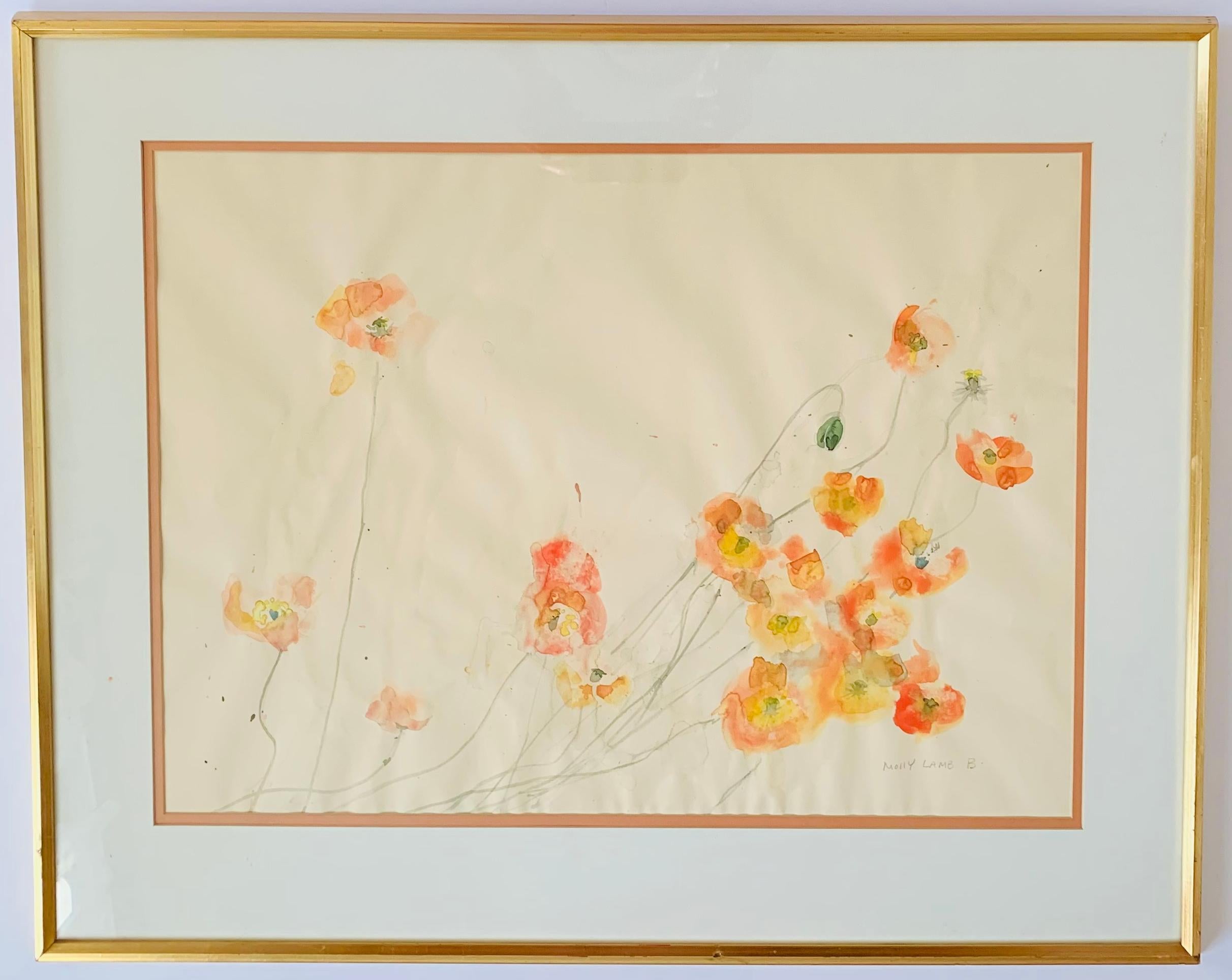 Mohnblumen – Painting von Molly Lamb Bobak
