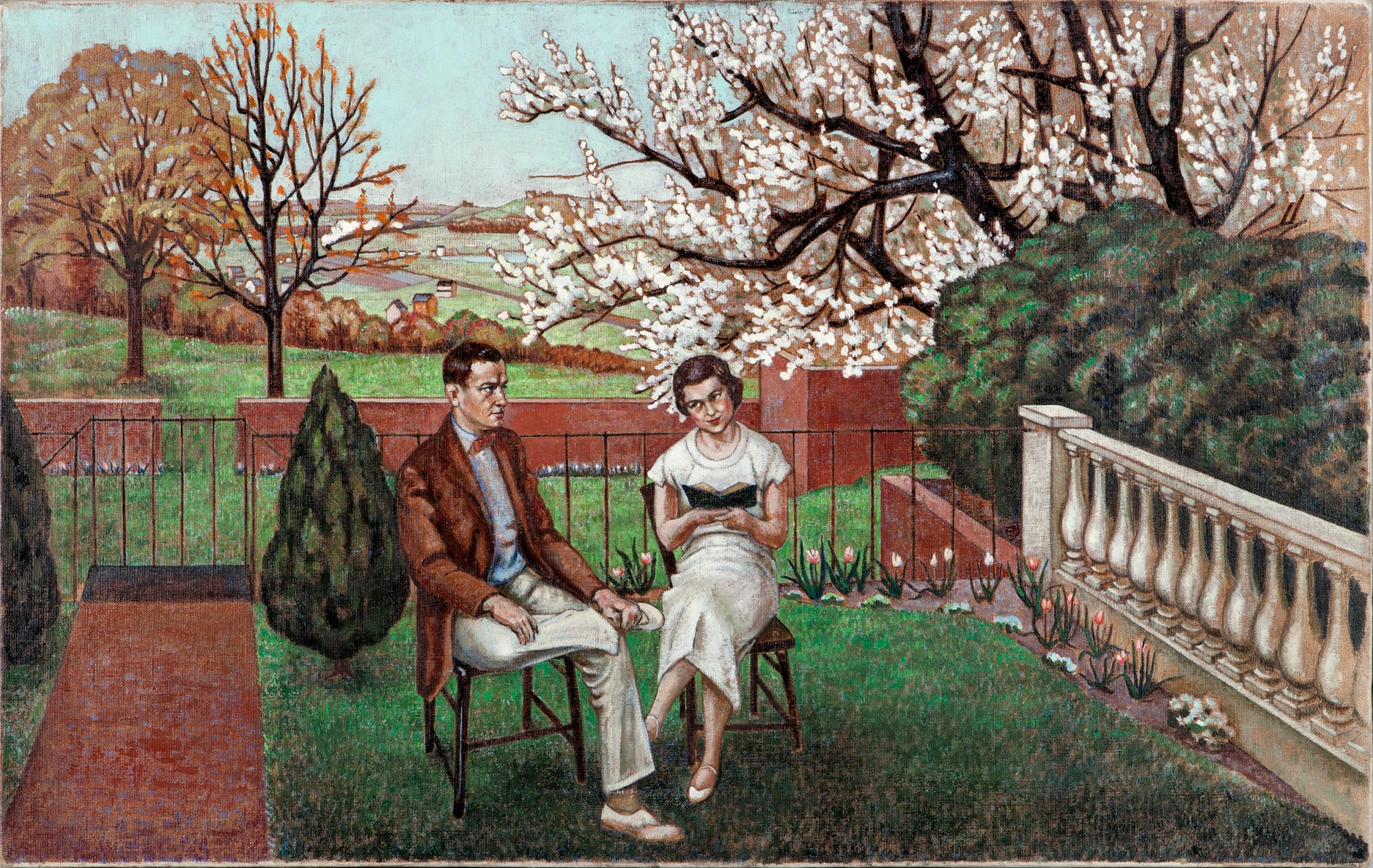 Molly Luce Landscape Painting - Mr. and Mrs. Charles and Allison Coolidge (Belmont)