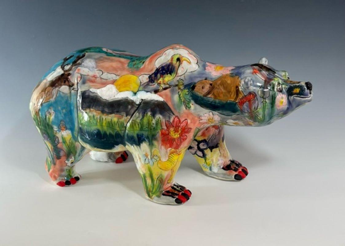 Orso Bobcat - Sculpture di Molly Schulps