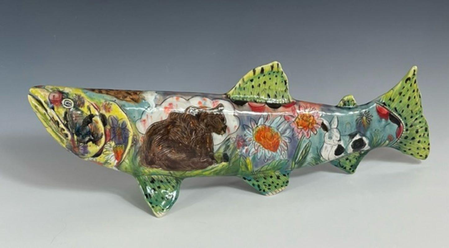 Salmón Chinook - Sculpture de Molly Schulps