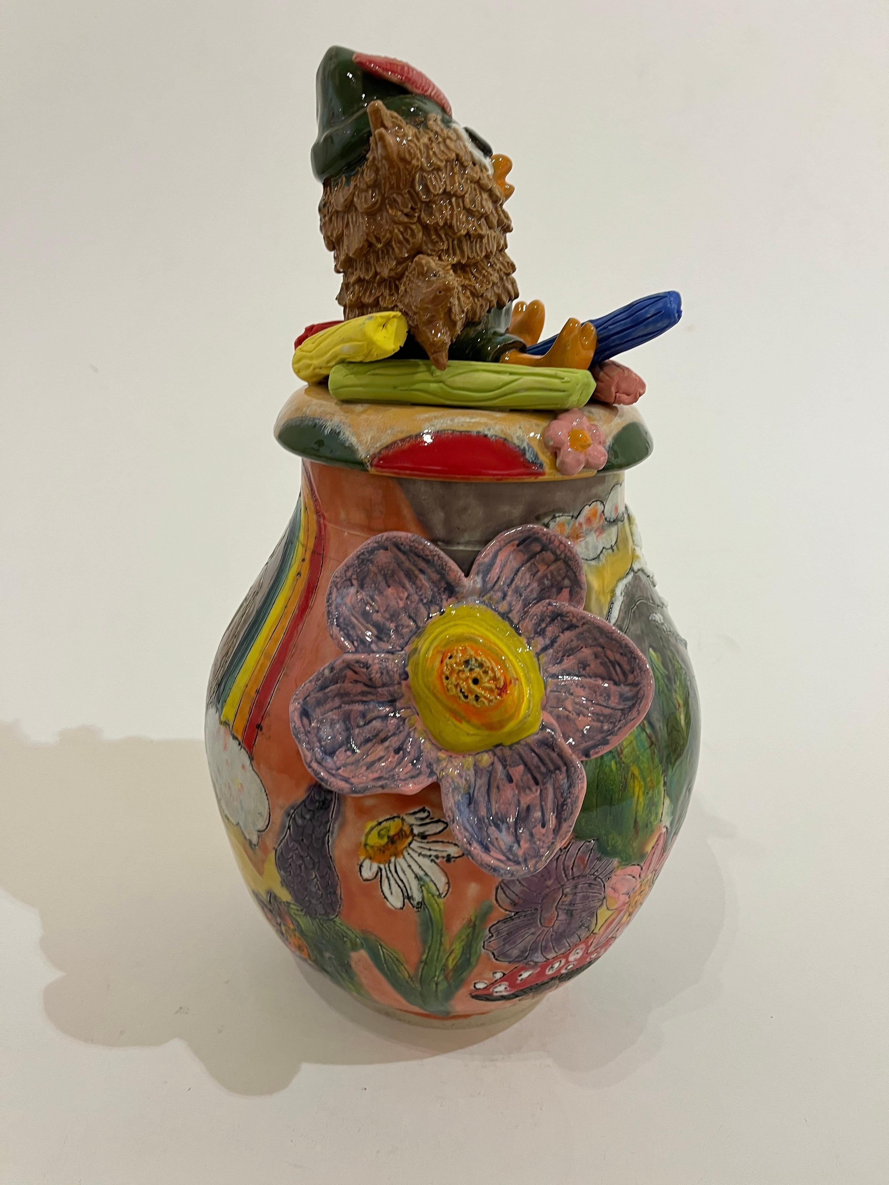 Tarro leñoso - Sculpture de Molly Schulps